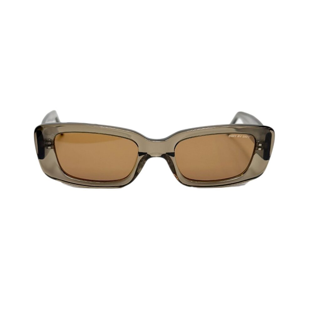 DMY Preston Rectangular Sunglasses Transparent Olive